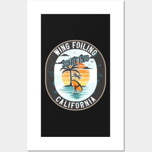 WING FOILING SURFING CALIFORNIA Posters and Art